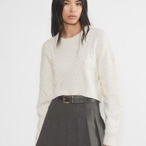 Sunday Best Ivory Peggy Cable Knit Sweater